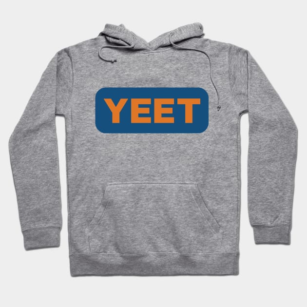 YEET (blue and orange) Hoodie by toadyco